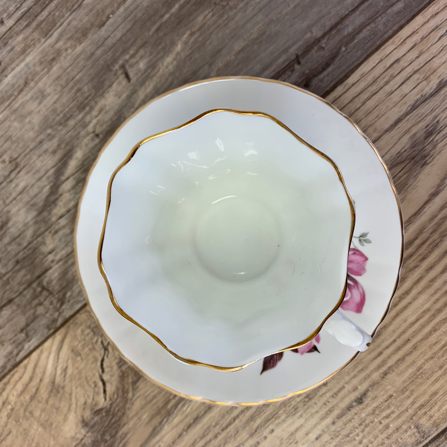 Royal Grafton Pink and White Floral Teacup