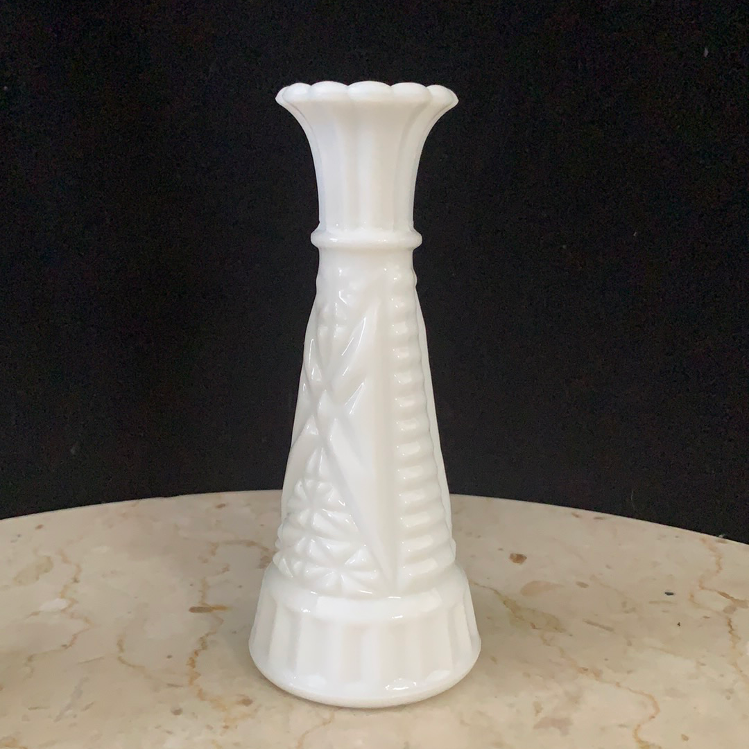 Group of 3 Vintage Milk Glass Vases Instant Collection