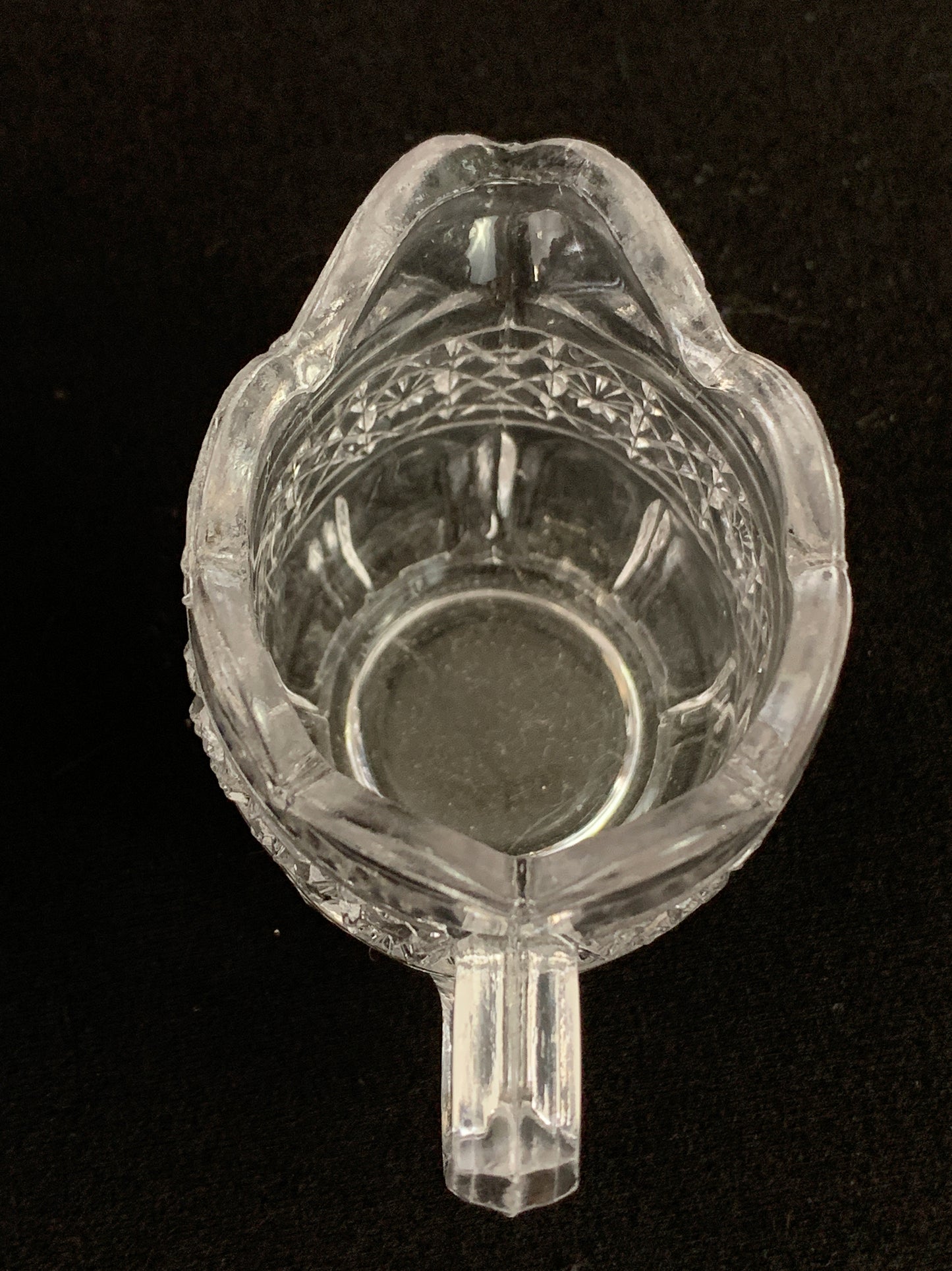 EAPG Child's Size Cream and Sugar c 1913 John B Higbee Glass Company, Miniature Cream and Sugar set