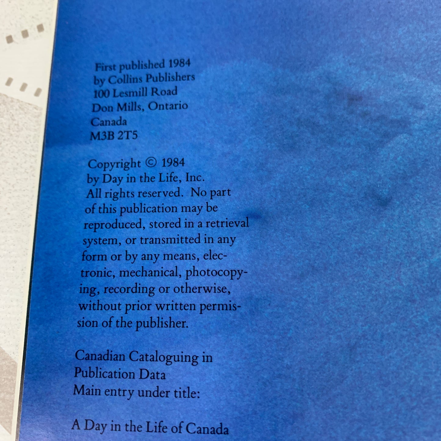 A Day in the Life of Canada Coffee Table Book, Vintage 1984 Photography Book