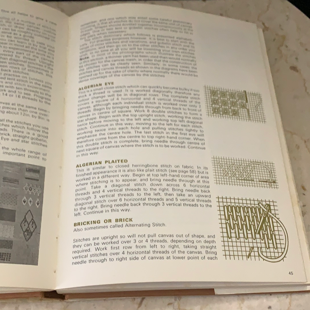 The Creative Art of Needlepoint Tapestry Vintage Needlepoint How to Leisure Crafts Needle Crafts