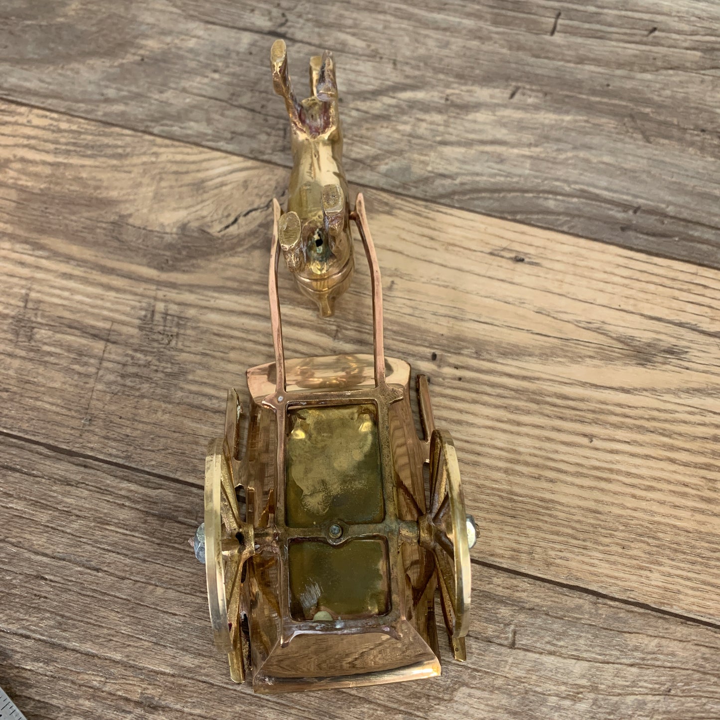 Brass Horse and Cart Figurine