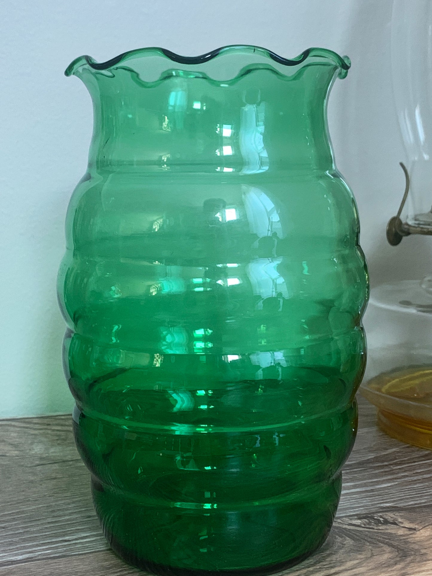 Vintage Green Glass Vase Anchor Hocking Vase Housewarming Gifts Vintage Home