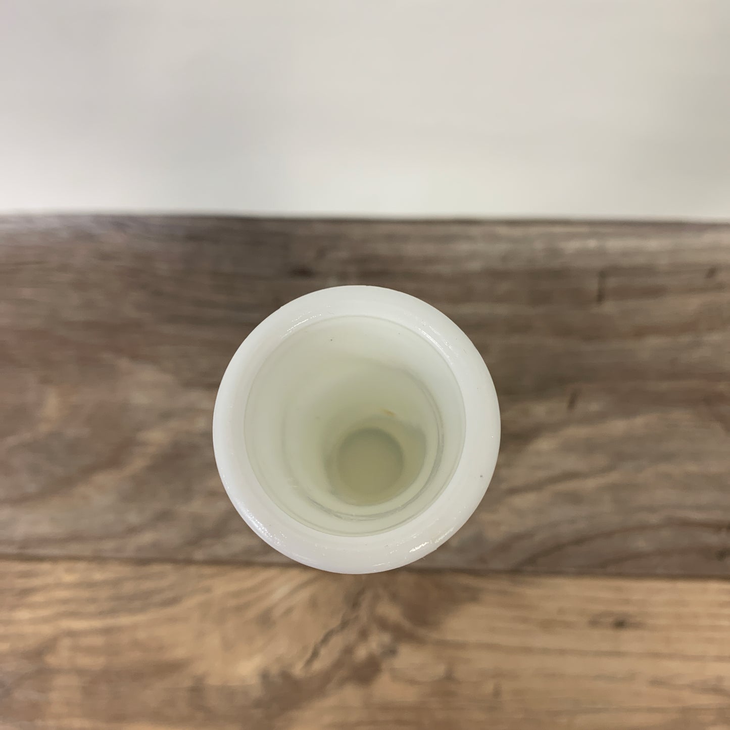 Milk Glass Bud Vase with Swirl Pattern