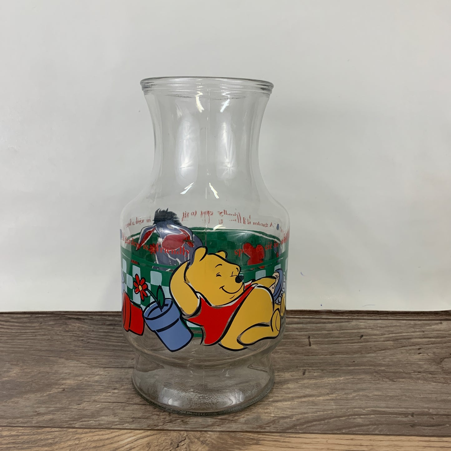 Winnie and Eeyore Juice Carafe Anchor Hocking Juice Jug