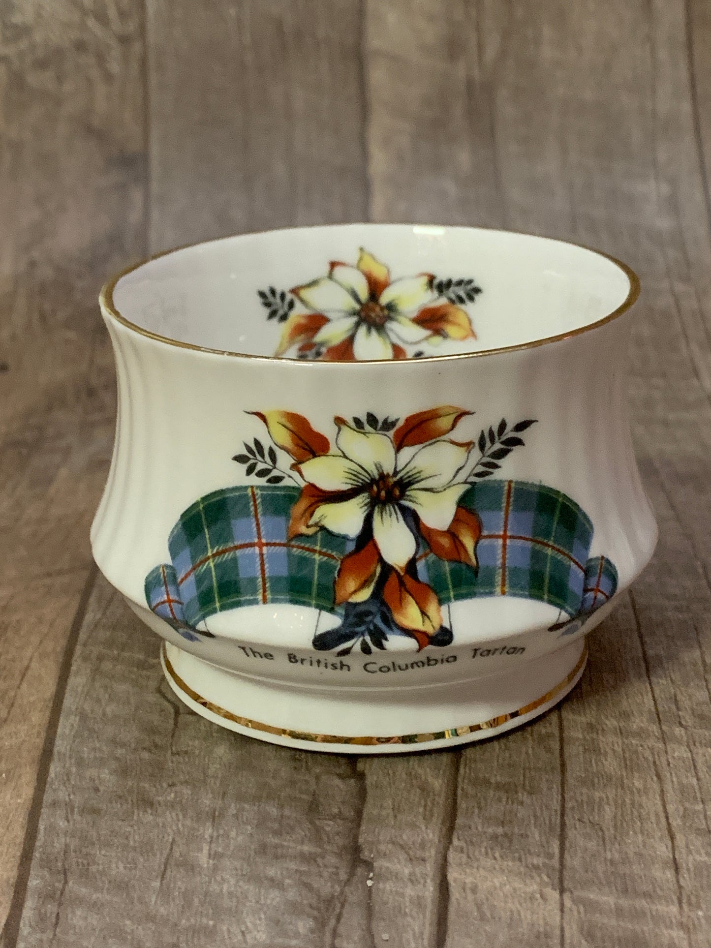 Vintage China Cream and Sugar set Prince China British Columbia Tartan