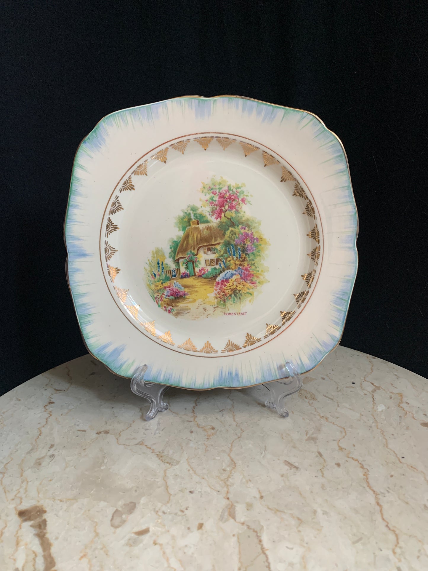 Vintage China Plate Homestead"