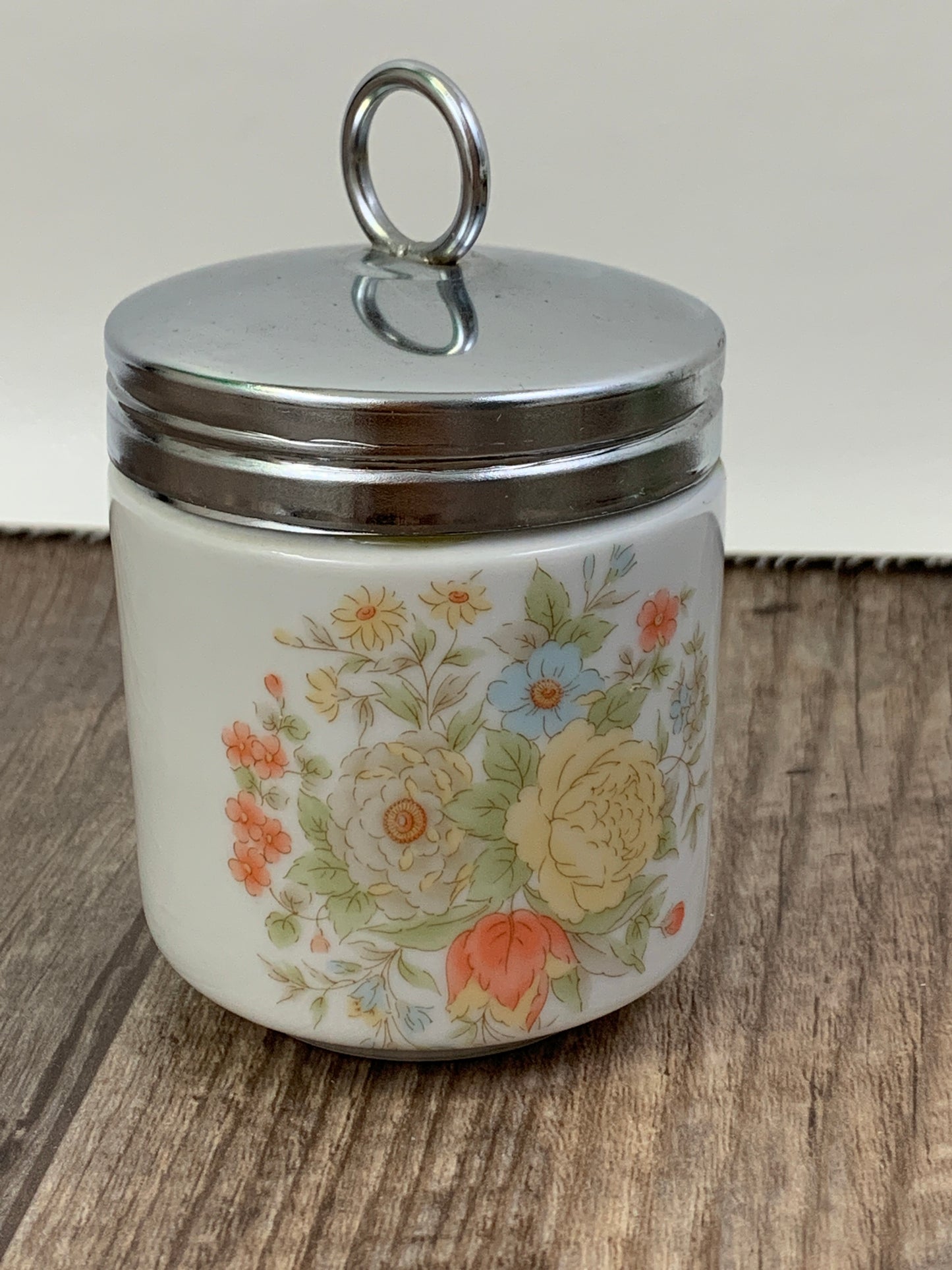 Vintage Floral Pattern Large Egg Coddler Made in Japan Vintage Coddler Grand Millennial Gift