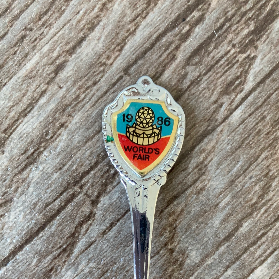 Expo 1986 Worlds Fair Collectible Souvenir Spoon 80s Collectible Gifts Vintage Home