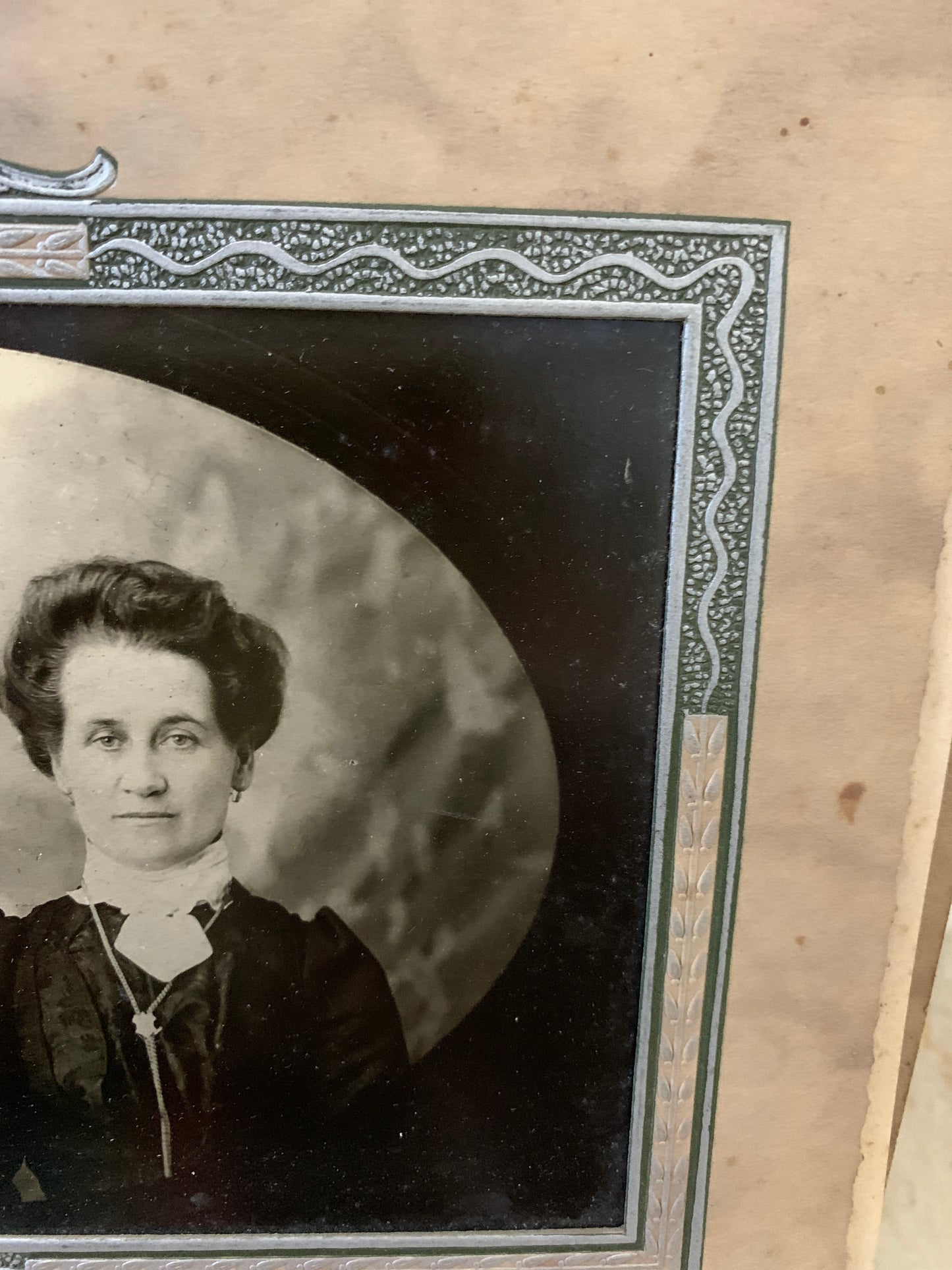 Black and White Antique Photo Man and Woman in Standing Frame