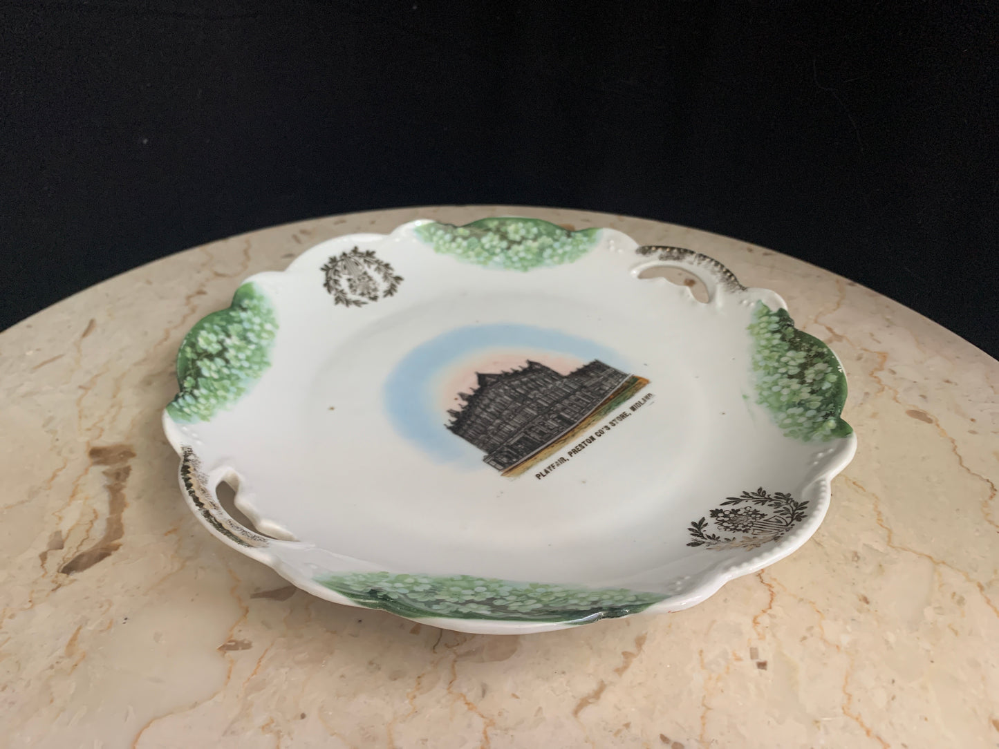 Playfair, Preston Co's Store Midland Set of Two Collector Plates