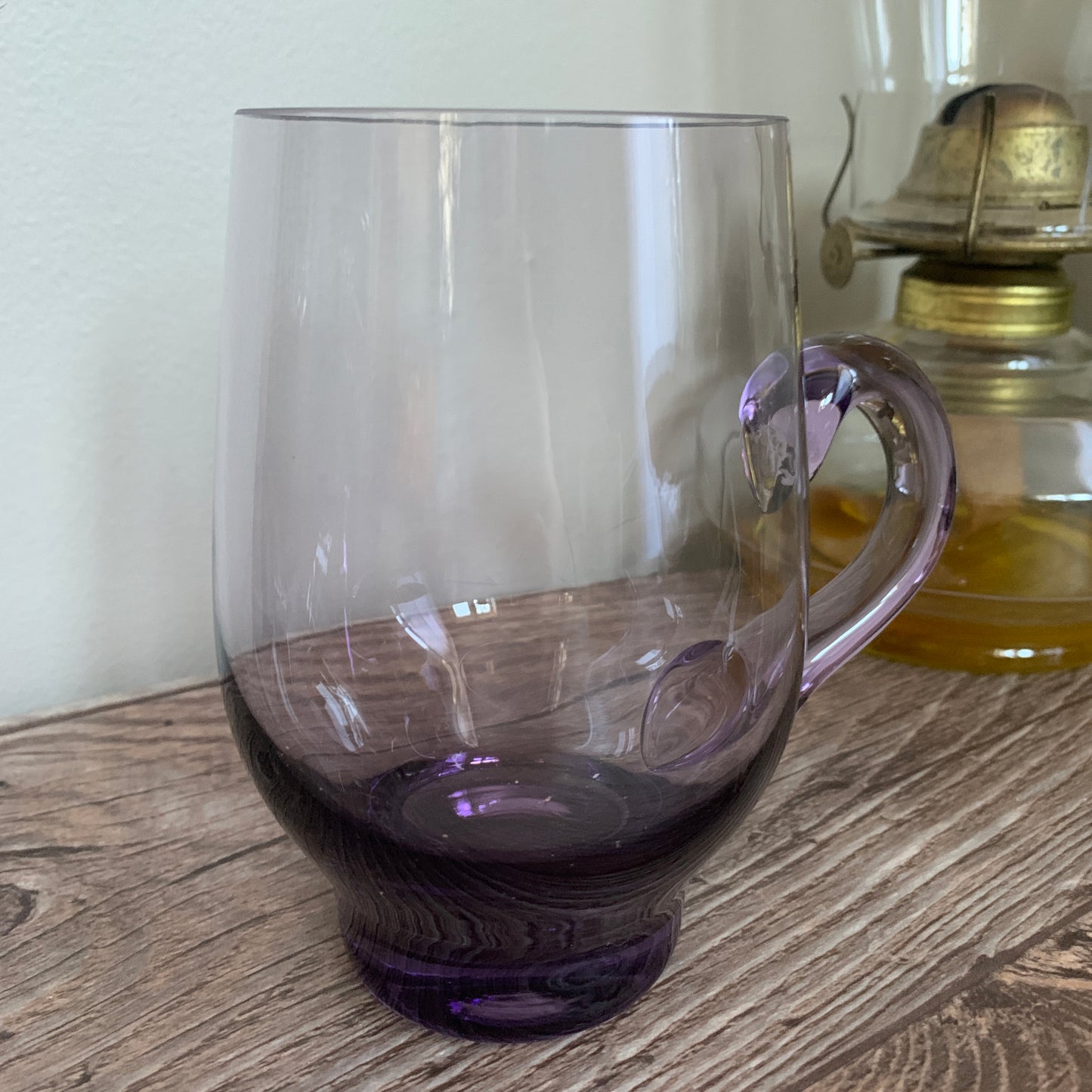 Set of 4 Colourful Blown Glass Mugs MCM Blown Glass Mugs Vintage Barware