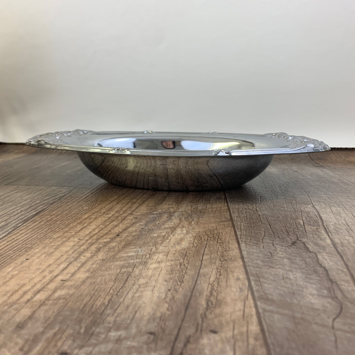 Oval Silver Plated Dish with Raised Fruit Design