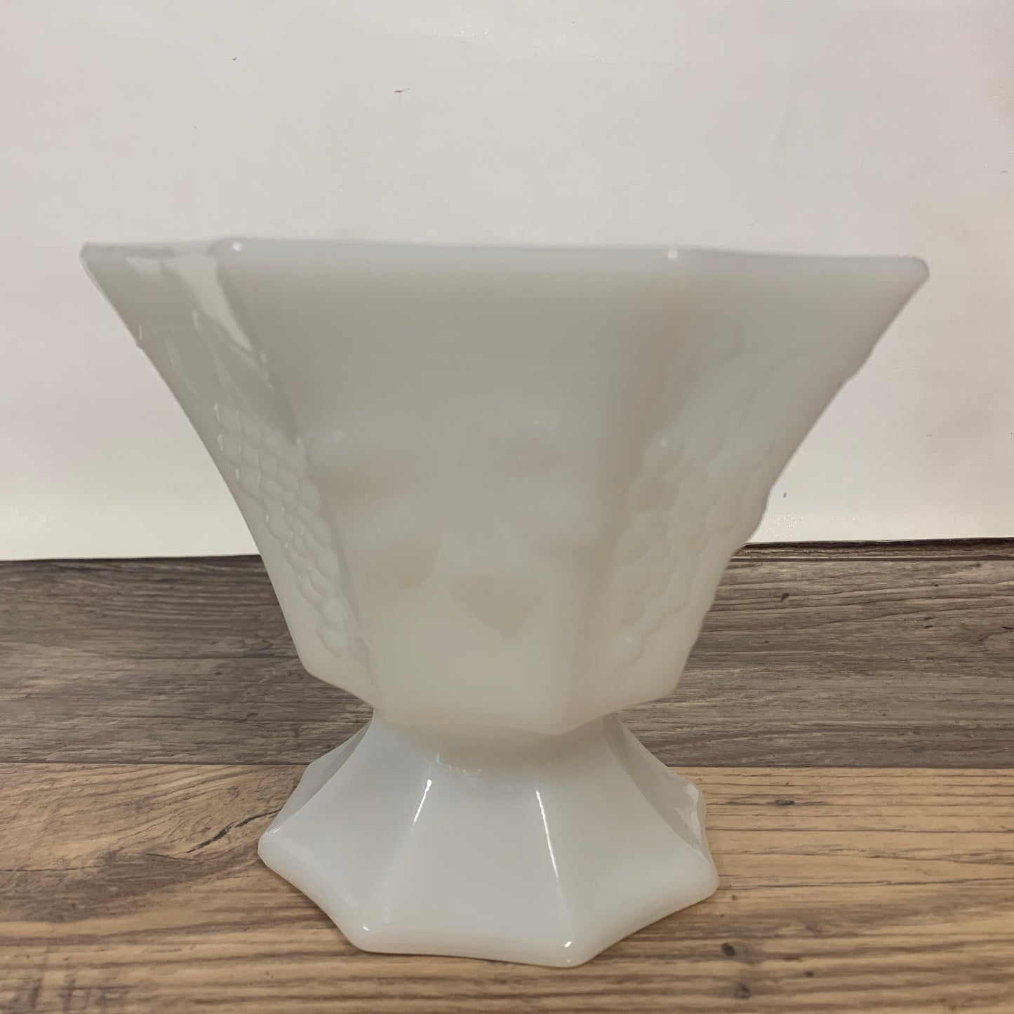 Milk Glass Covered Candy Dish, Anchor Hocking Octagon Shaped Candy Dish with Lid