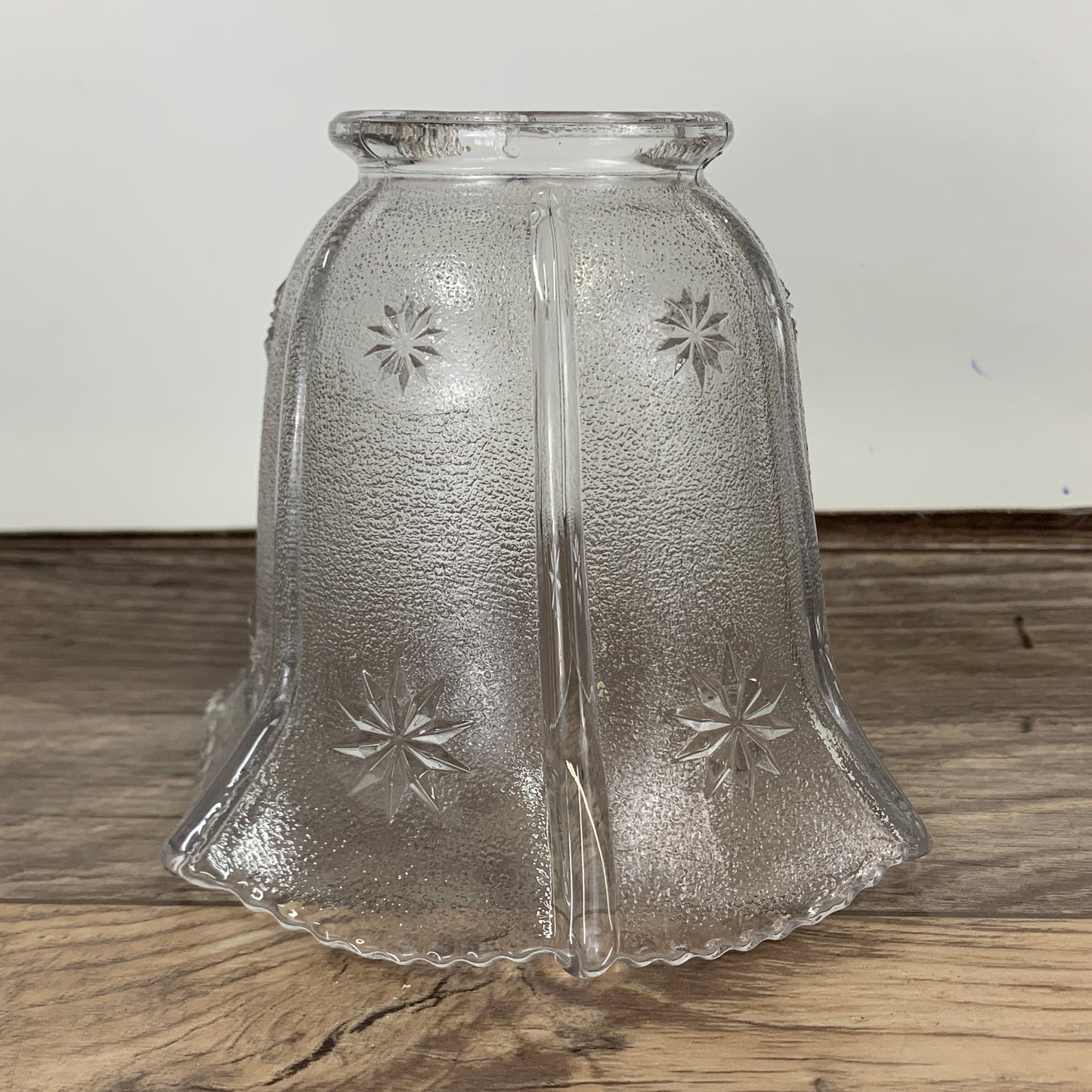 Small Glass Lampshade with Raised Star Pattern, Bell Shaped Lamp Shade