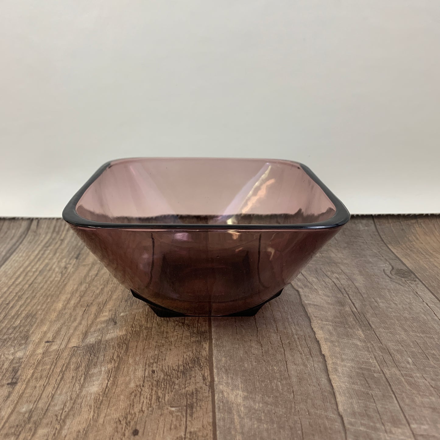Hazel Atlas Moroccan Amethyst Colony Square Glass Bowl