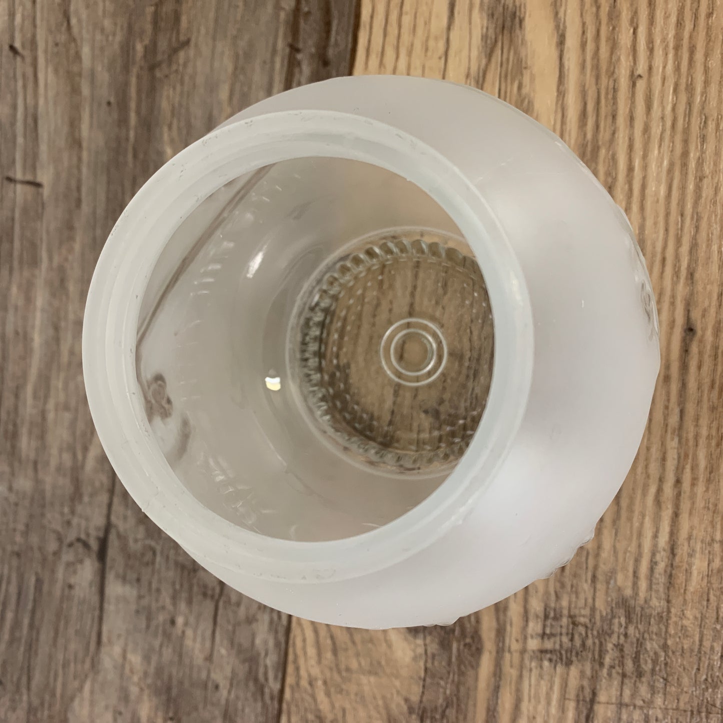 Frosted Light Cover, Mid-Century Globe Ceiling Light w/ raised floral pattern