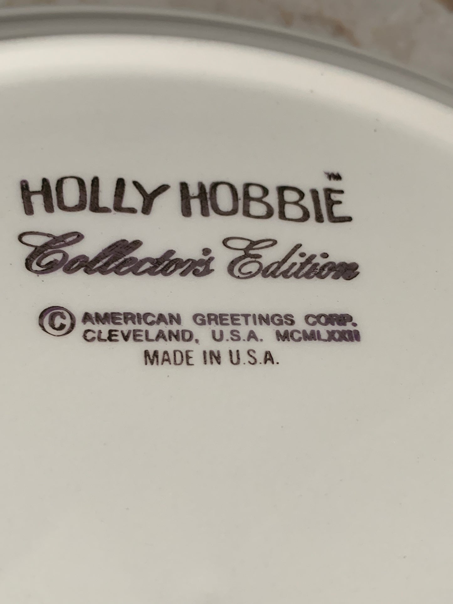 Holly Hobbie Collector Plate