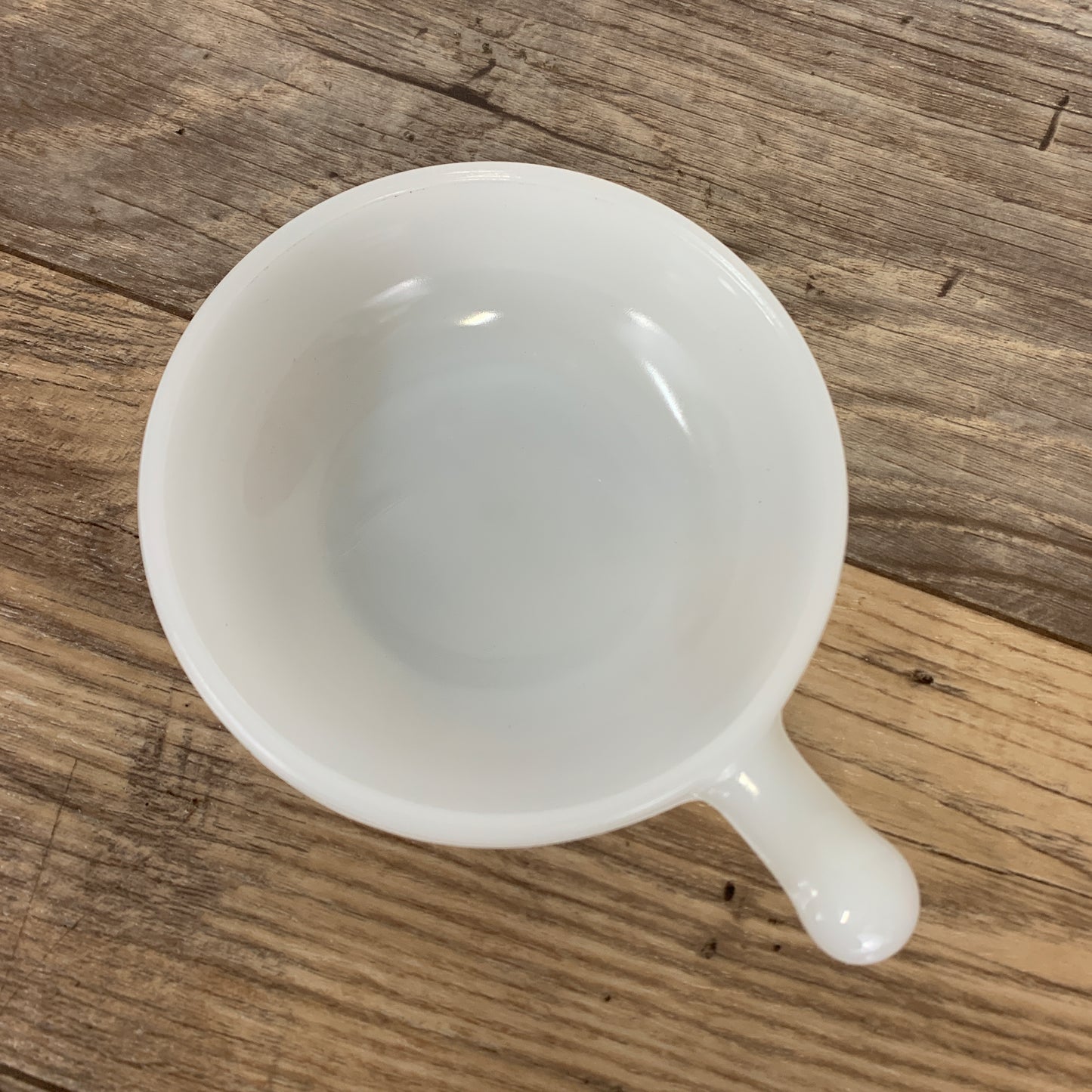 Milk Glass Soup Bowls with Handles - Set of 2