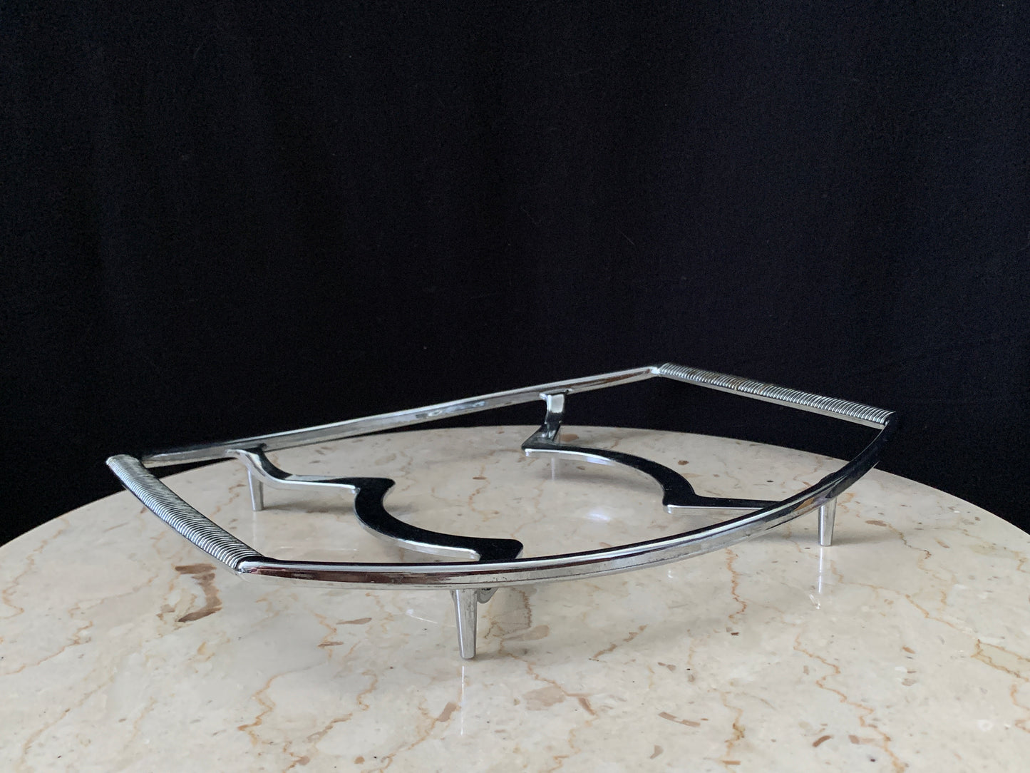 Corning Ware Silver Metal Trivet Large Casserole Holder