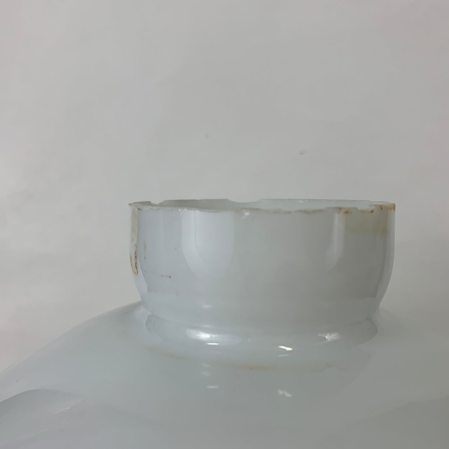 Milk Glass Pendant Shade, Dome Shaped Milk Glass Light Cover