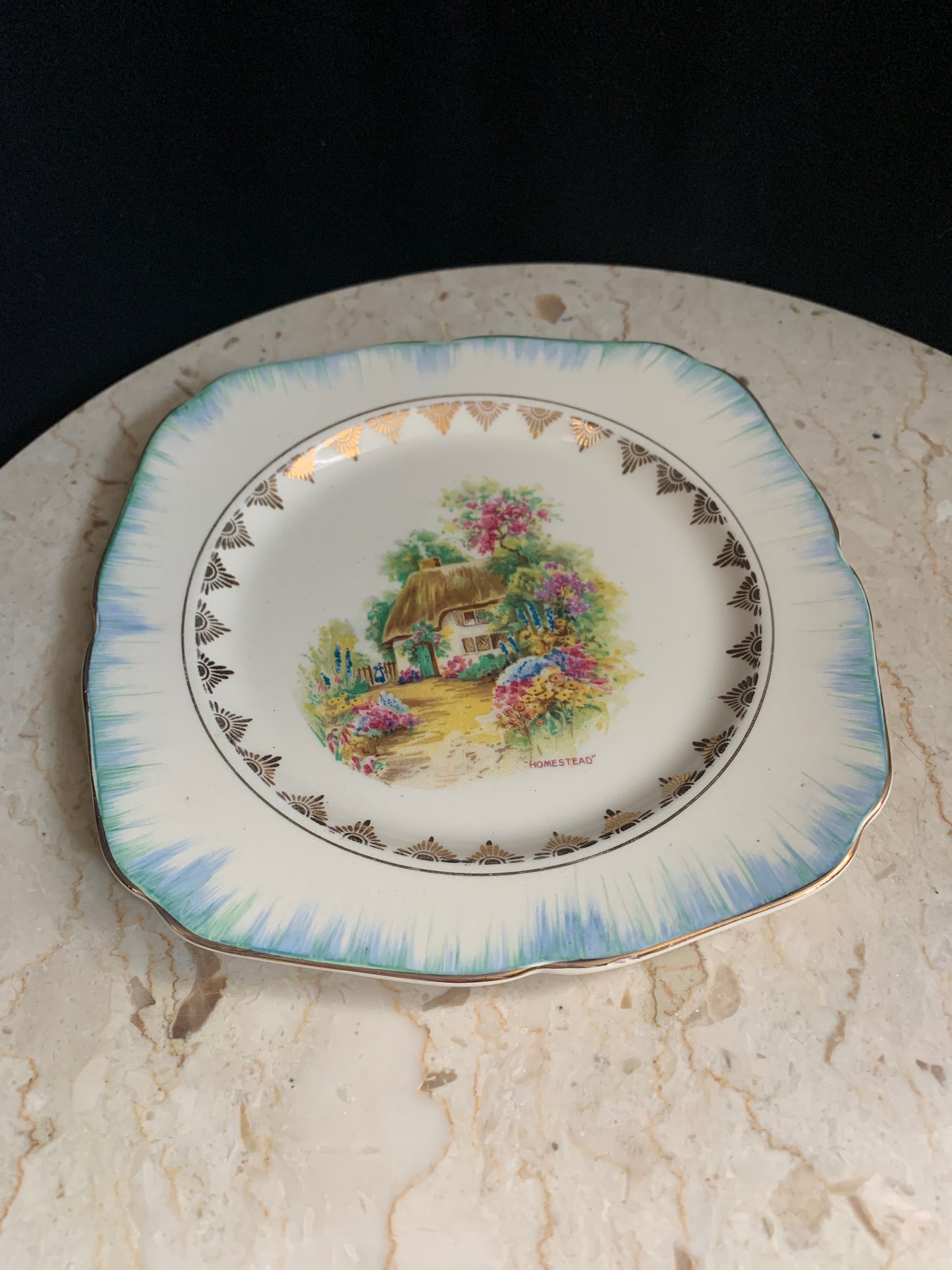 Vintage China Plate Homestead"