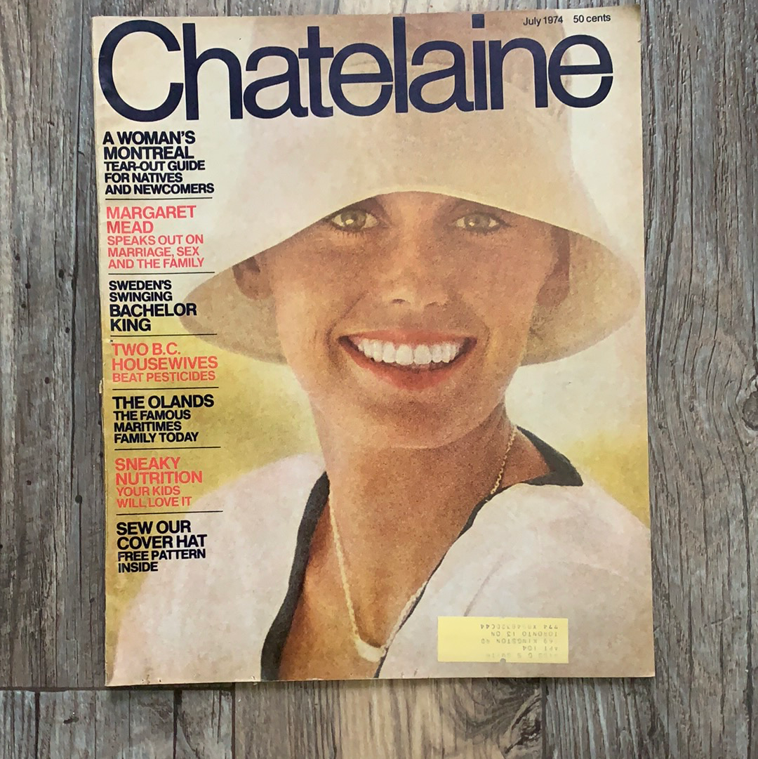 Vintage Magazine July 1974 Chatelaine Paper Ephemera Vintage Print