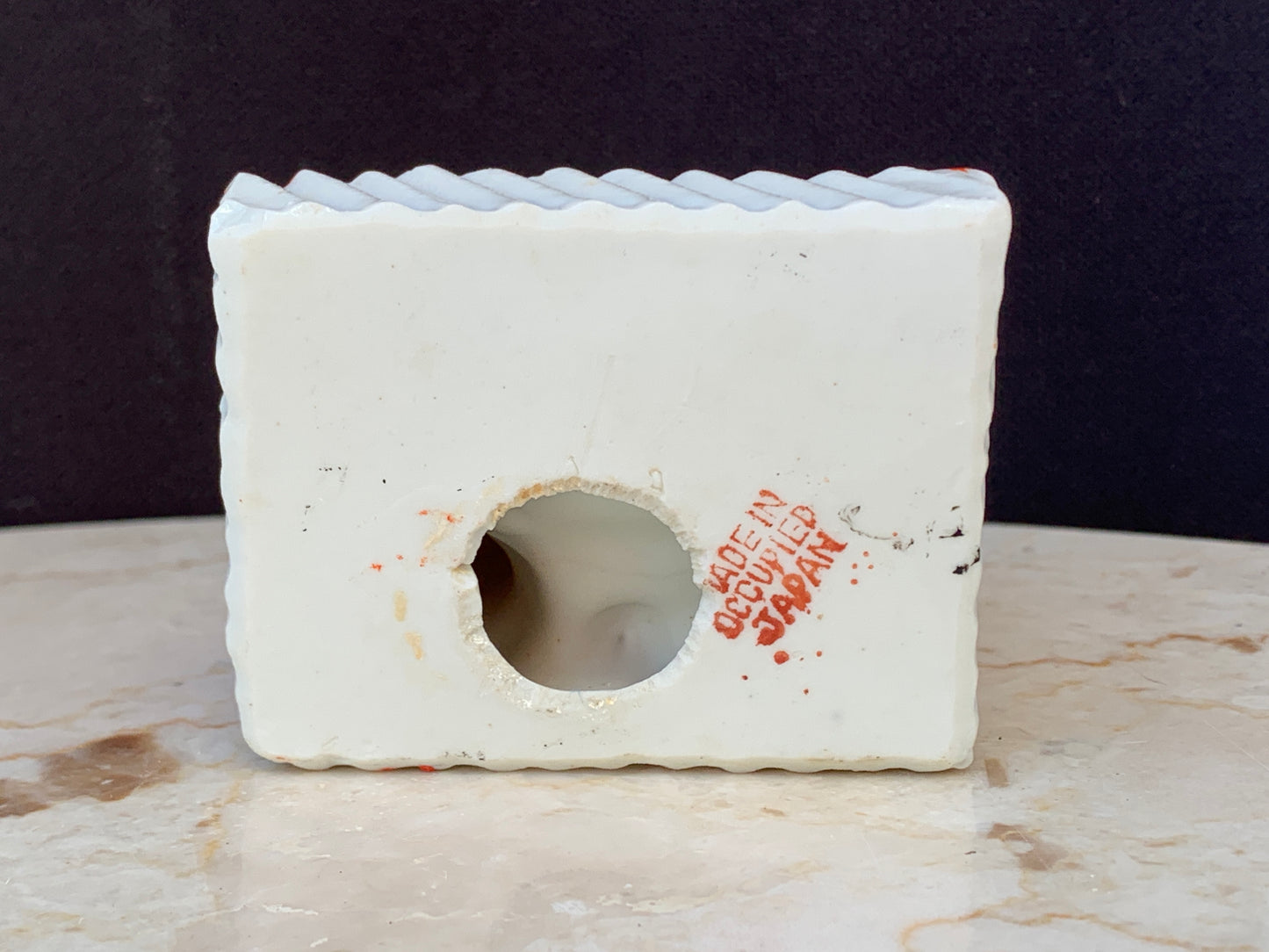 Mini Ceramic Ashtray No Parking Dog Peeing on Fire Hydrant Made in Japan collectibe