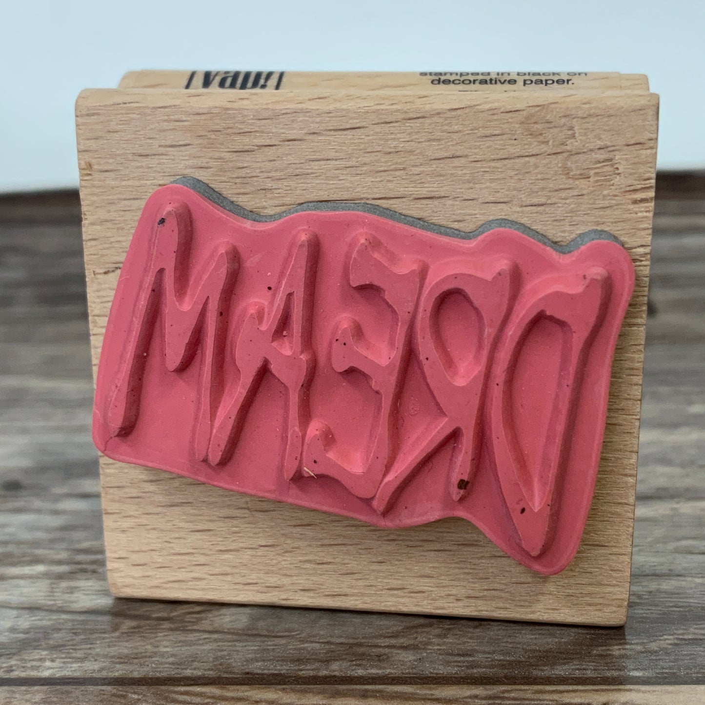 Vap Scrap Rubber Stamp "Dream" Wood Mounted Craft Stamp