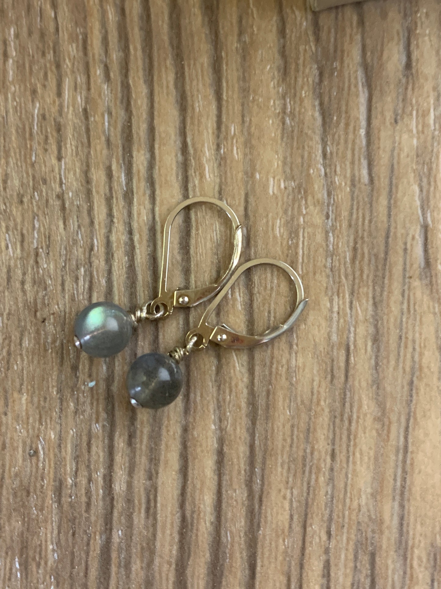 Sterling Silver Drop Earrings, Labradorite Lever Back Earrings