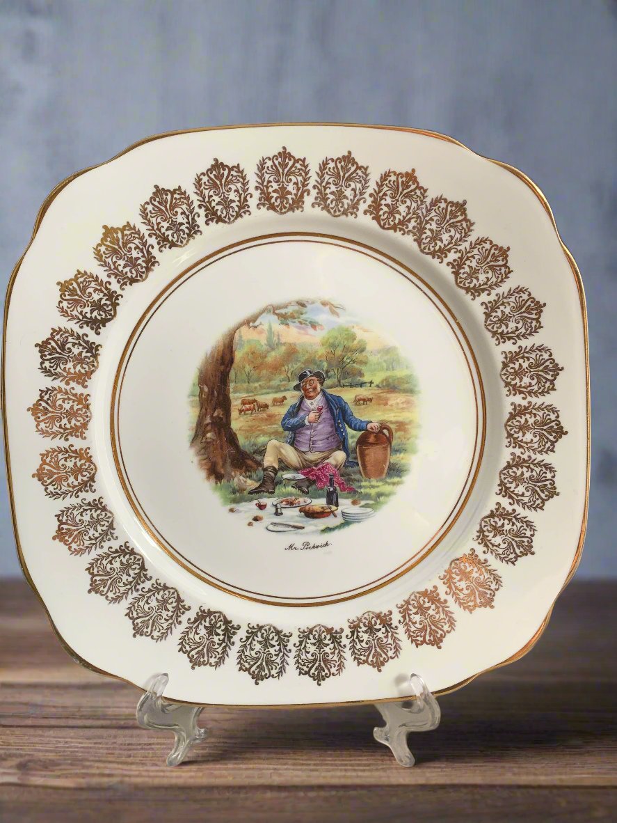 Vintage China Decorative Plate Charles Dickens' Mr Pickwick