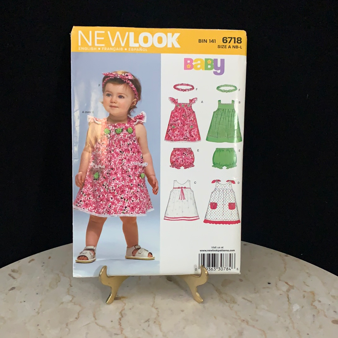 Baby Sundress and Bloomers Sewing Pattern New Look 6718