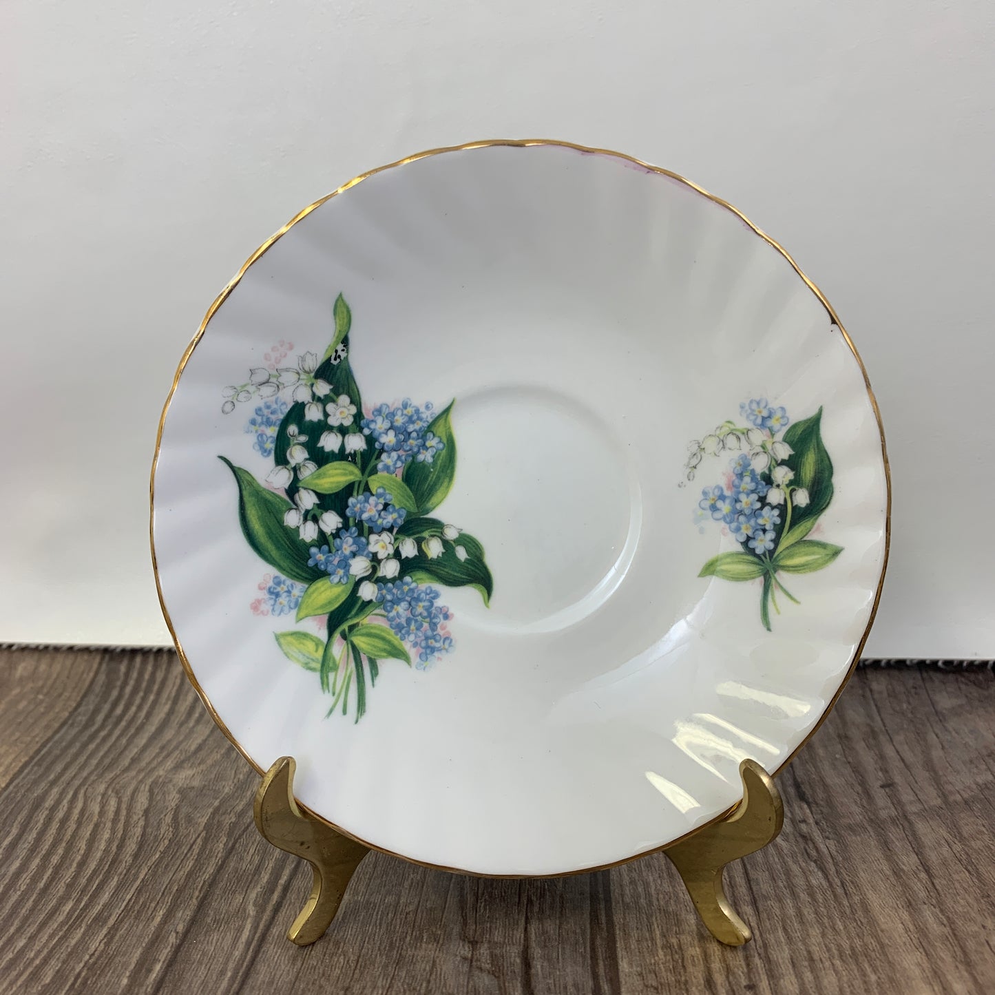 Lily of the Valley Teacup, Gift for Mother, Blue and White Floral Pattern Tea Cup