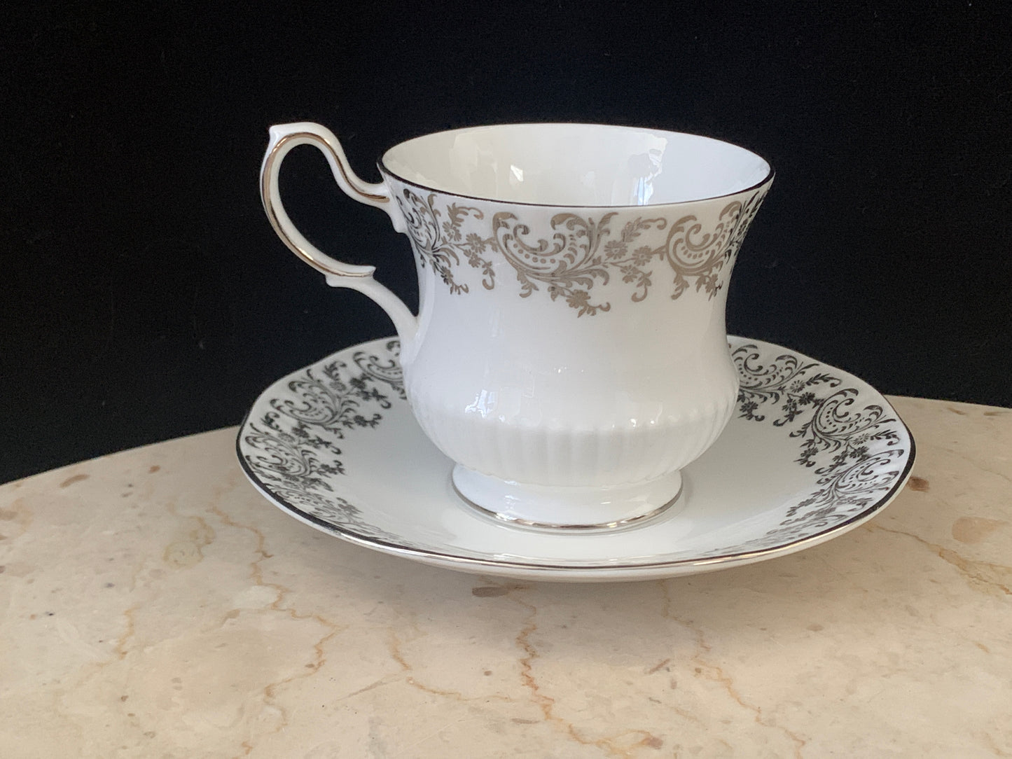 Silver Anniversary Tea Cup Queens China Vintage Teacup