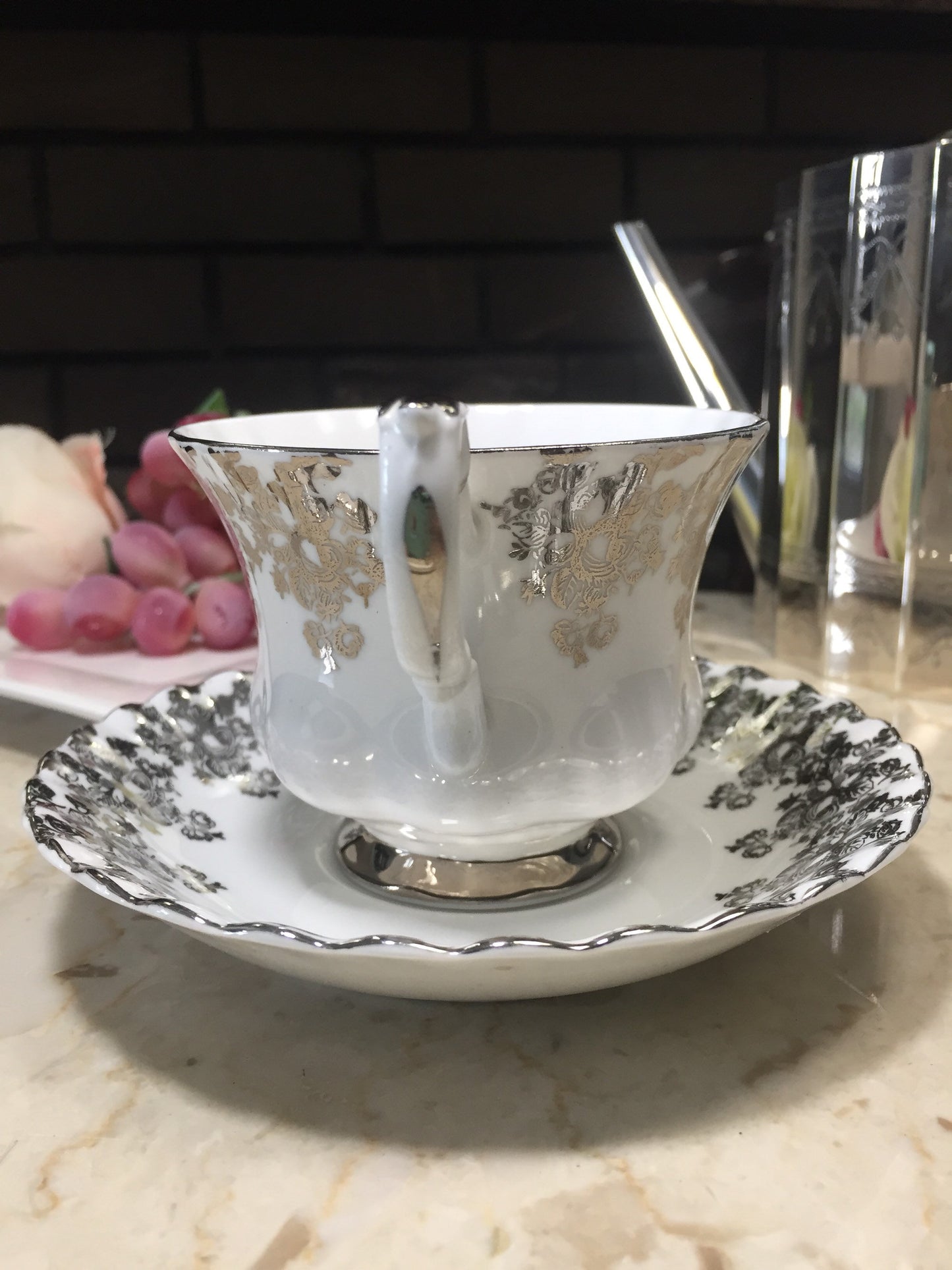 Silver Wedding Anniversary Gift Vintage Tea Cup Royal Albert  Silver Anniversary Tea