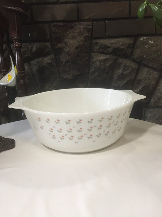 Vintage Pyrex England Tulips - Laura Pattern Vintage Casserole Dish