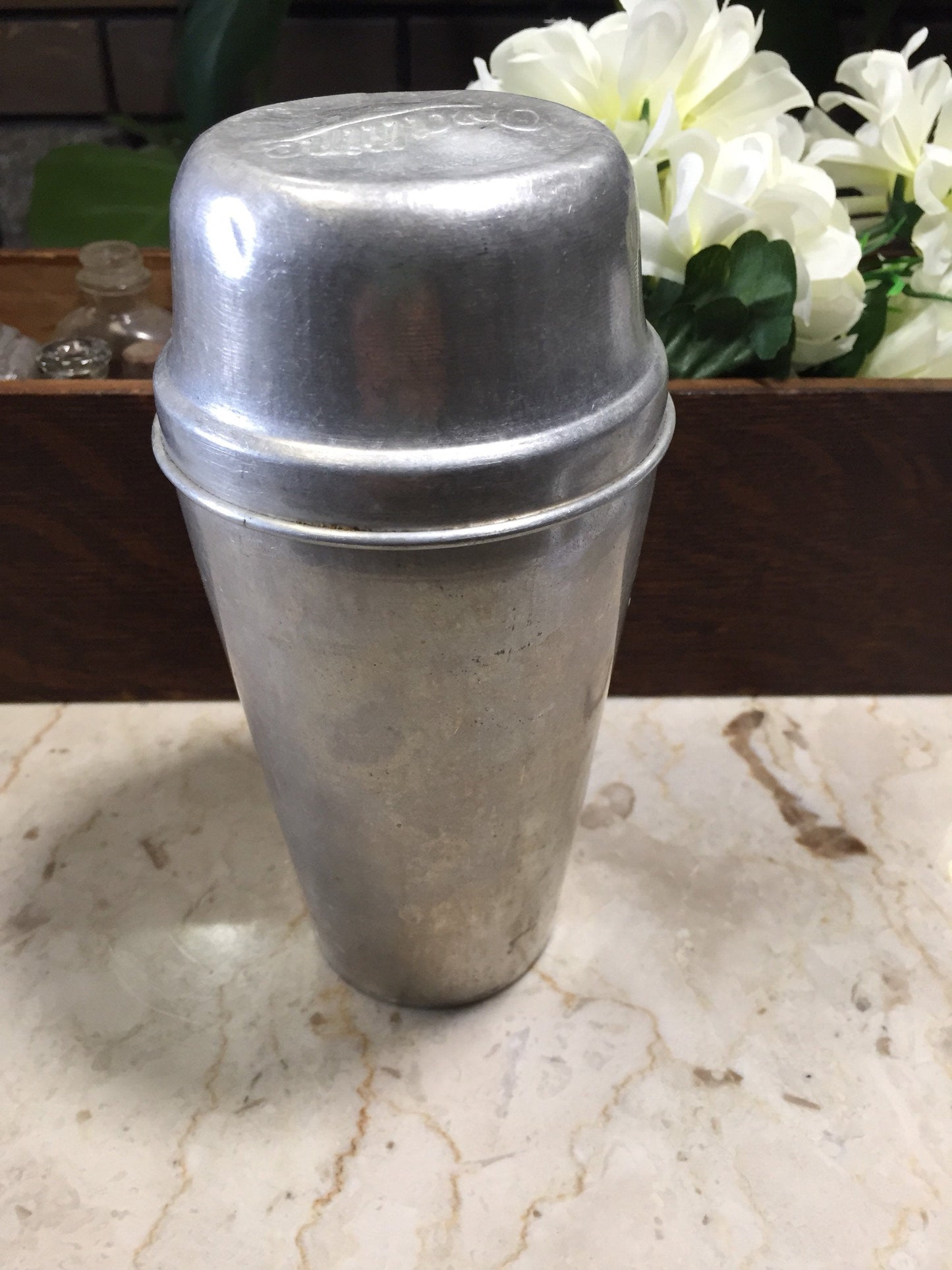 Vintage Aluminum Olvaltine Shaker-Drink Mix Shaker-Vintage Kitchen Decor