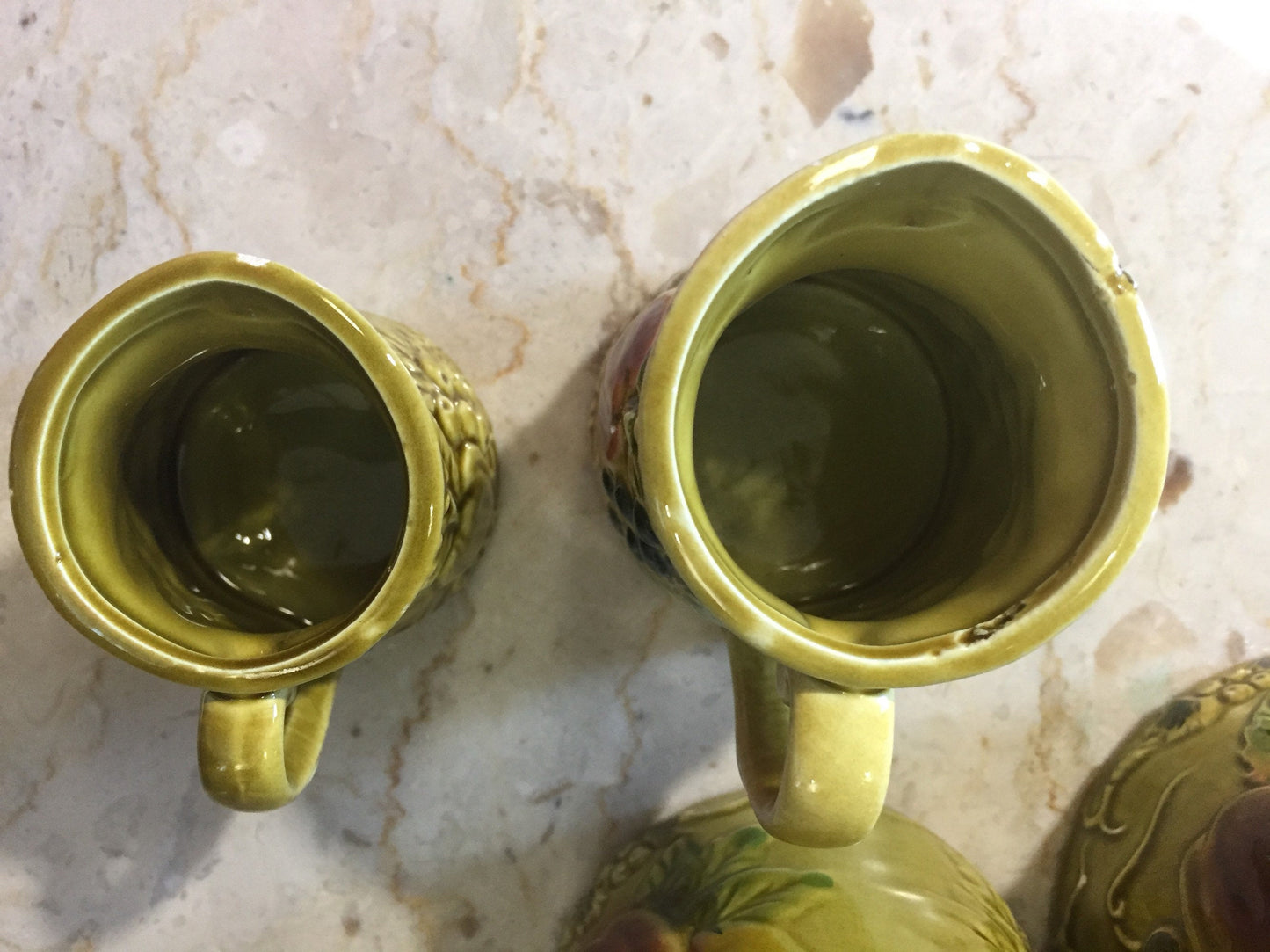 Ceramic Measuring Cup Set Avocado Green Vintage Kitchen Decor Housewarming Gift