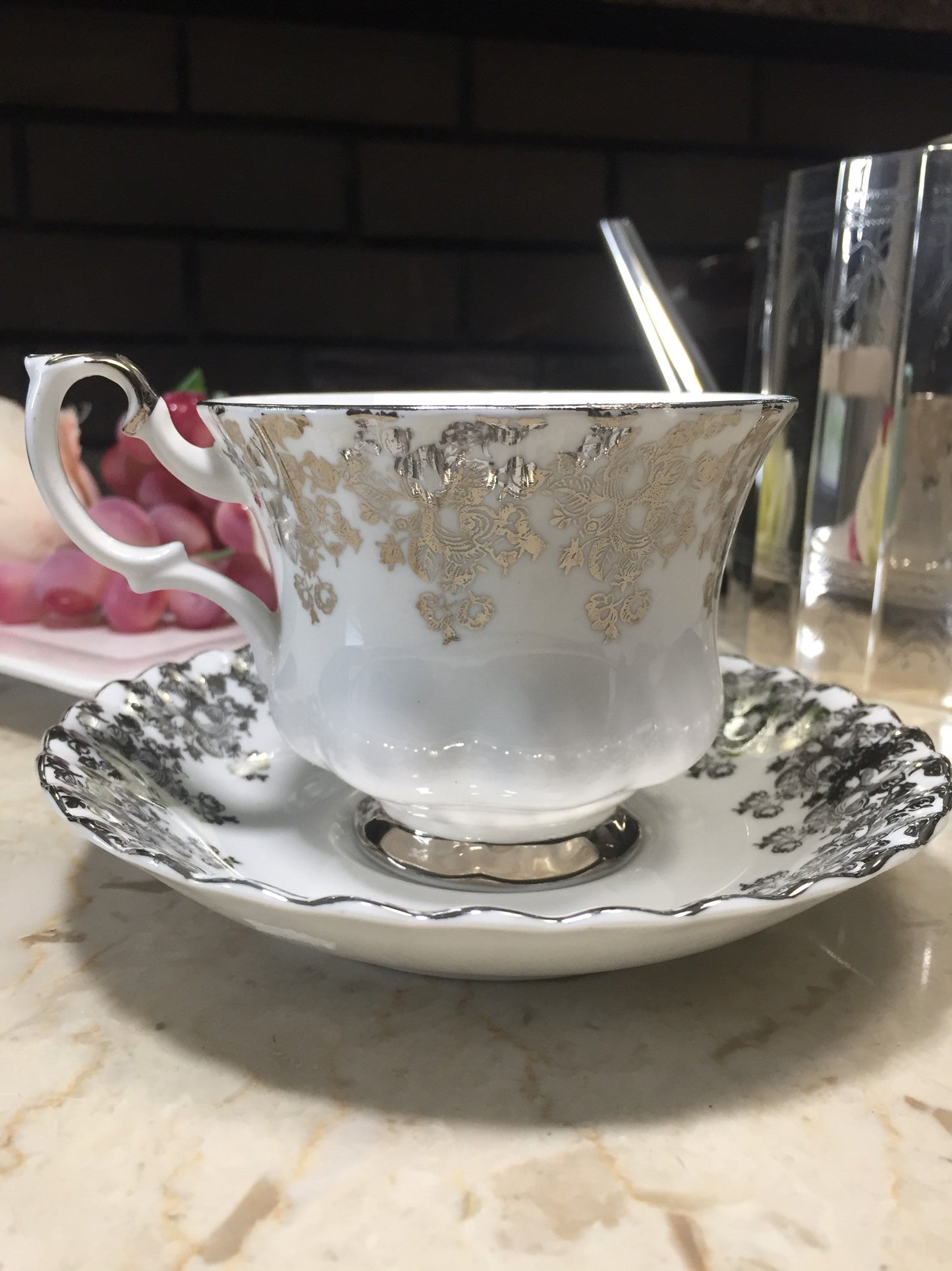 Silver Wedding Anniversary Gift Vintage Tea Cup Royal Albert  Silver Anniversary Tea