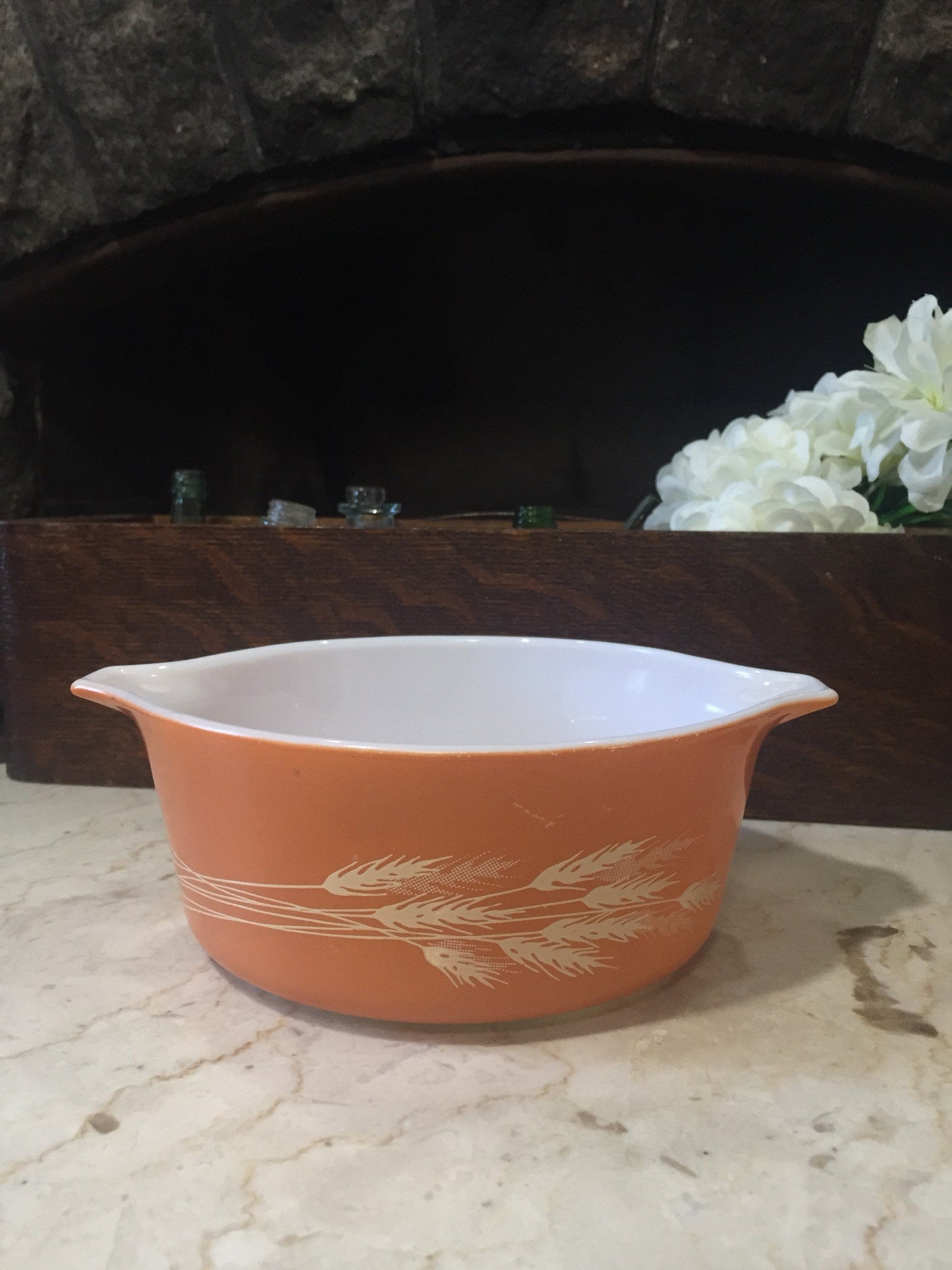 Vintage Pyrex Autumn Harvest 472 Casserole Dish- Orange Baking Dish - Oven to Table Pyrex Dinnerware