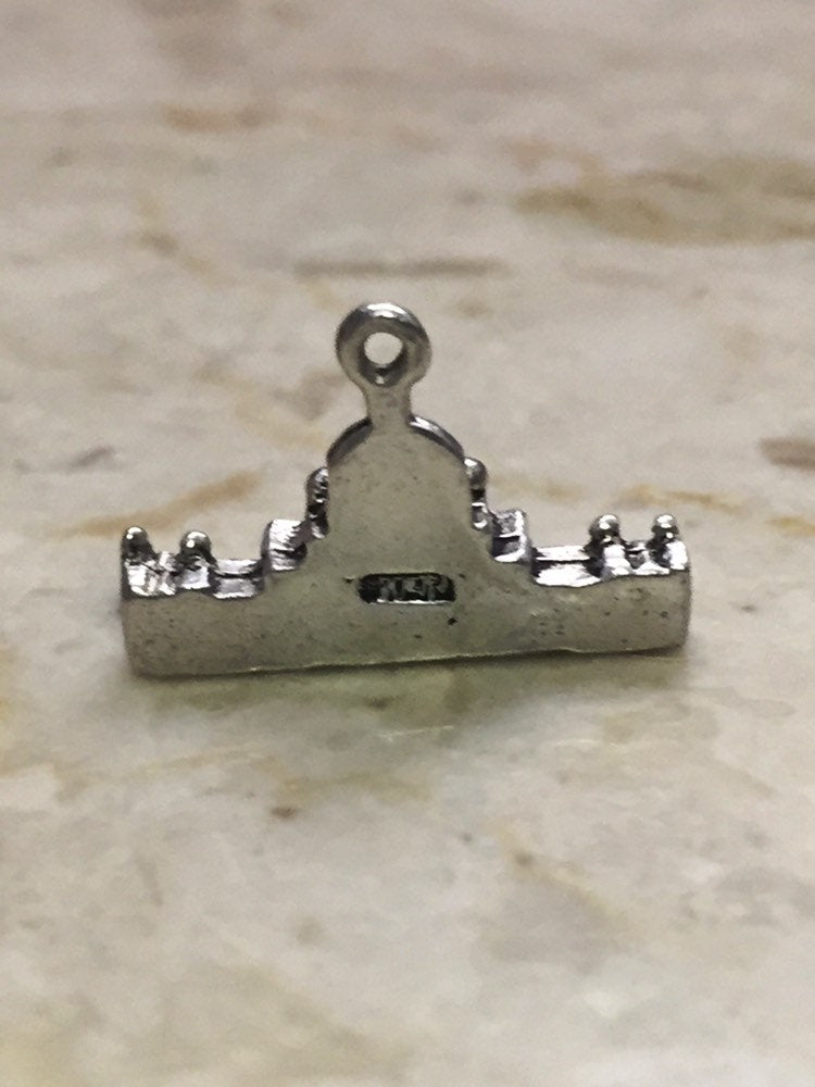 Vintage Parliament Building 3D Charm Bracelet Charm-Vintage Sterling Silver Charm-Vintage Travel Charm for Bracelet-Vintage Charms