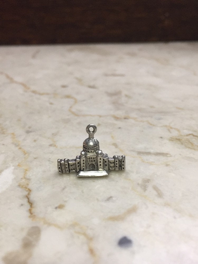 Vintage Parliament Building 3D Charm Bracelet Charm-Vintage Sterling Silver Charm-Vintage Travel Charm for Bracelet-Vintage Charms