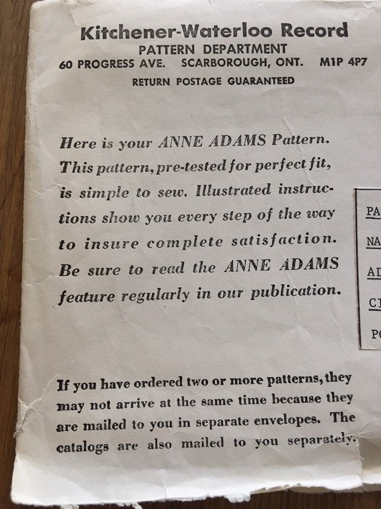 Dress and Jacket 70s Vintage Sewing Pattern Anne Adams 4885