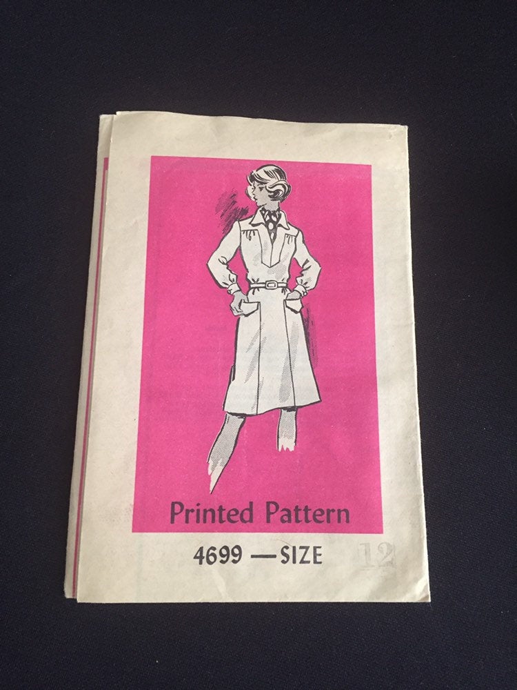 Vintage Sewing Pattern Anne Adams 4699 Belted Dress w Pockets