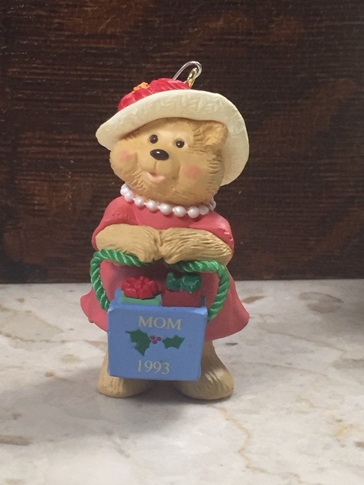 Vintage Christmas Ornament Mom Bear 1993