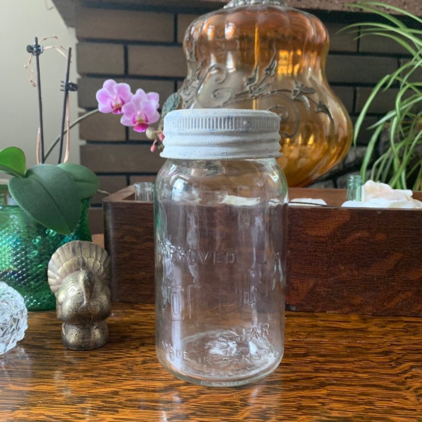 Vintage Fruit Jar Corona Glass Jar