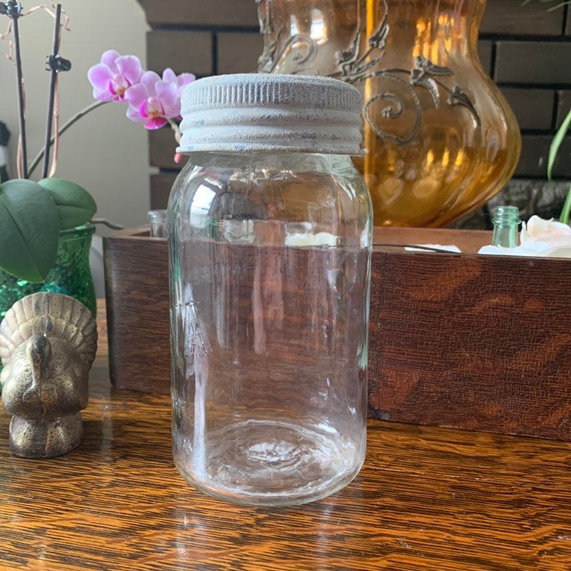 Vintage Fruit Jar Corona Glass Jar