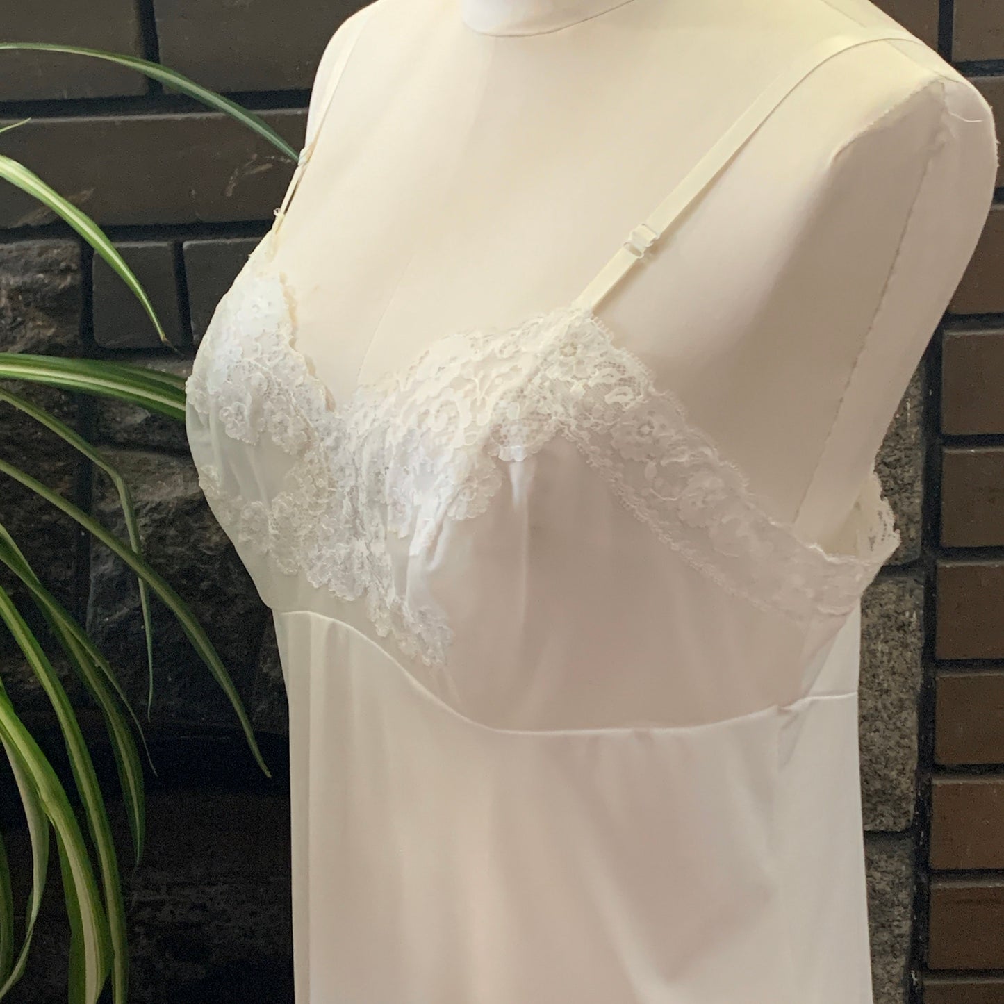 Lady’s White Lace Trimmed Vintage Slip