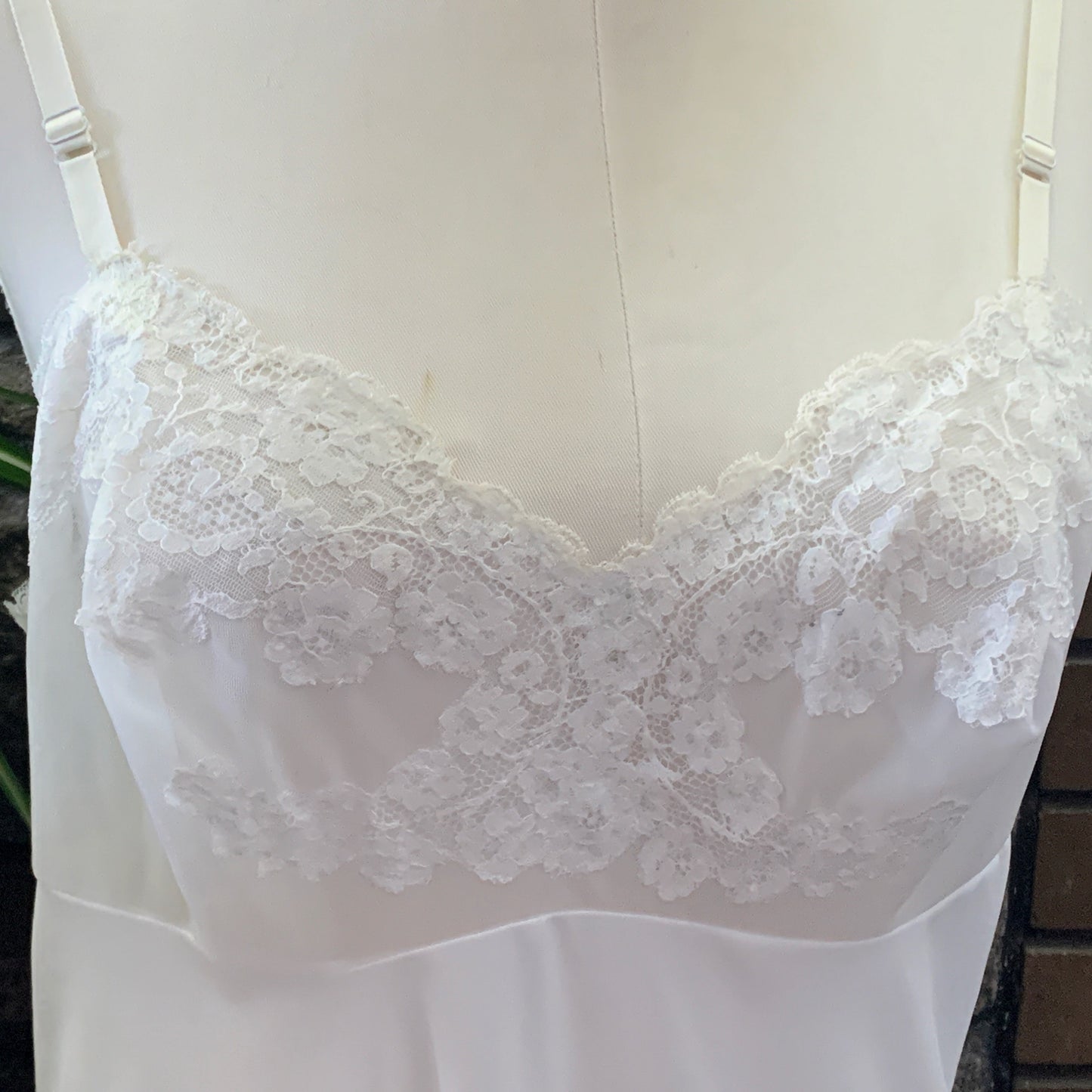 Lady’s White Lace Trimmed Vintage Slip