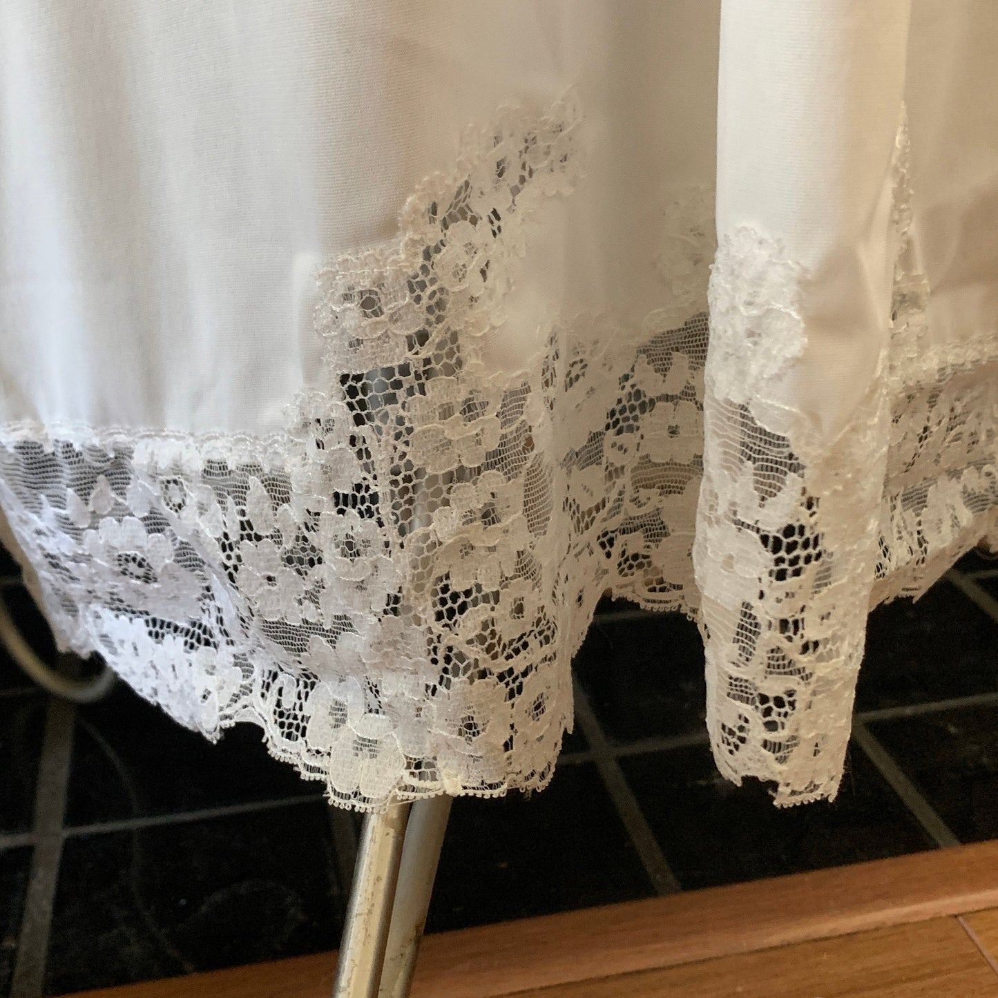 Lady’s White Lace Trimmed Vintage Slip